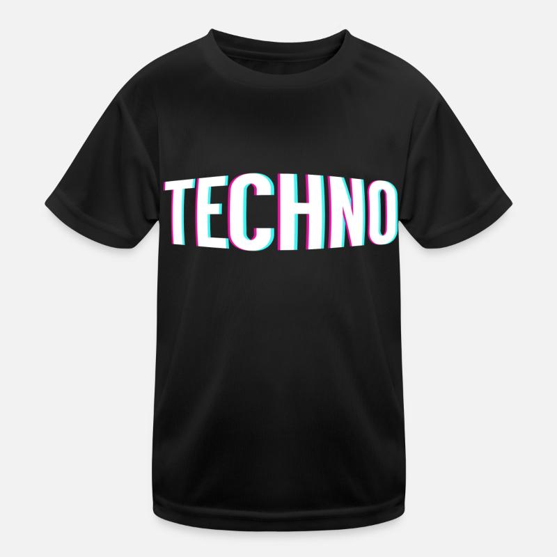 Techno 3D Kinder Funktions-T-Shirt