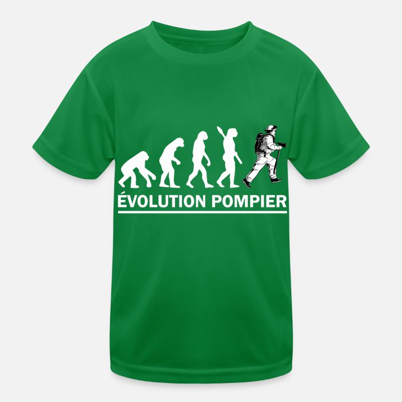 évolution pompier / cadeau humour pompier T-shirt sport Enfant