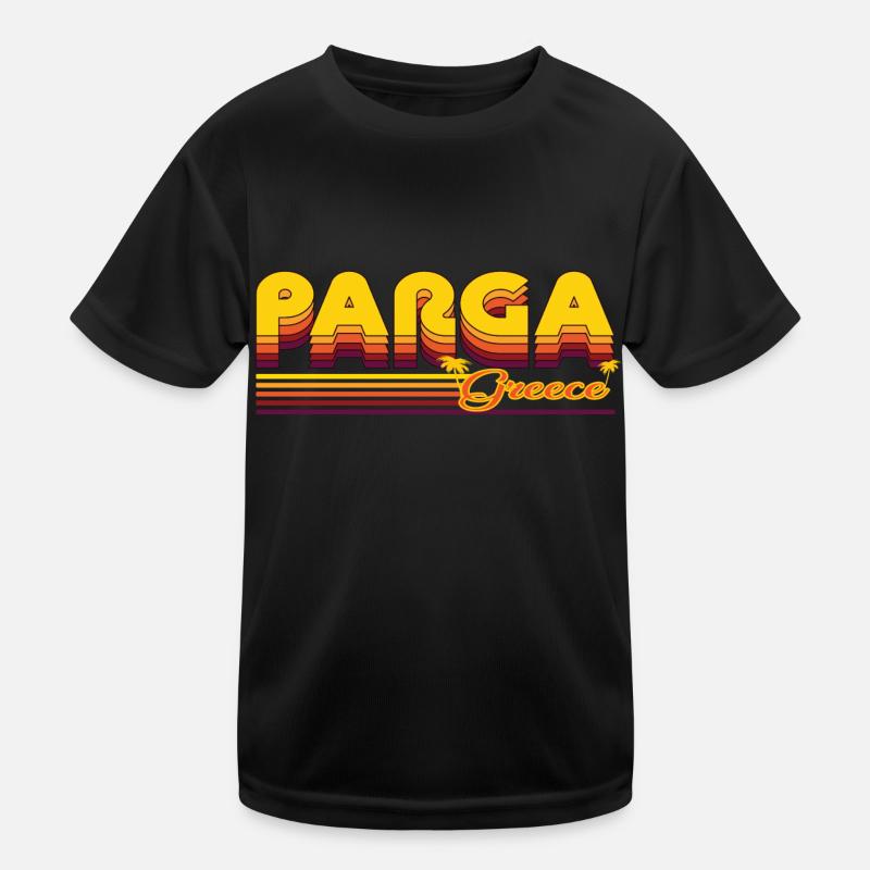 Parga: Sommerliches Retro-Design Kinder Funktions-T-Shirt
