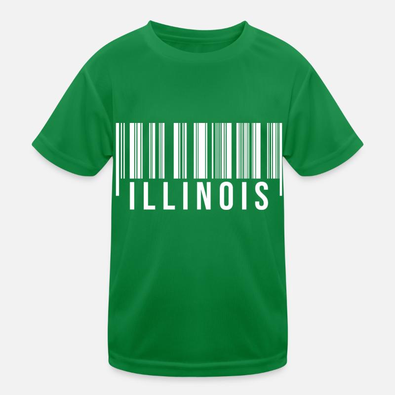 Code à barres de l’Illinois T-shirt sport Enfant
