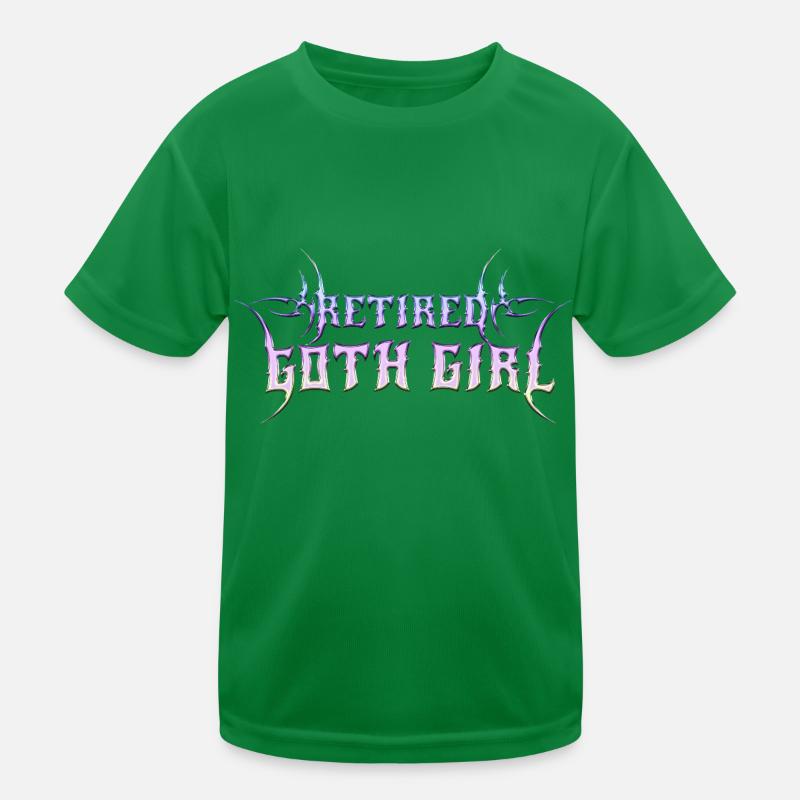 Retired Goth Girl! Gothic Emo Mädchen Kinder Funktions-T-Shirt