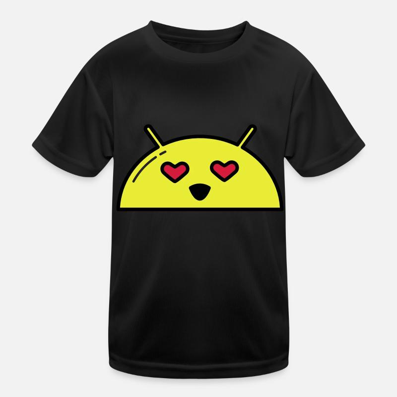 Love Alien Face Emoticon Kids Functional T-Shirt