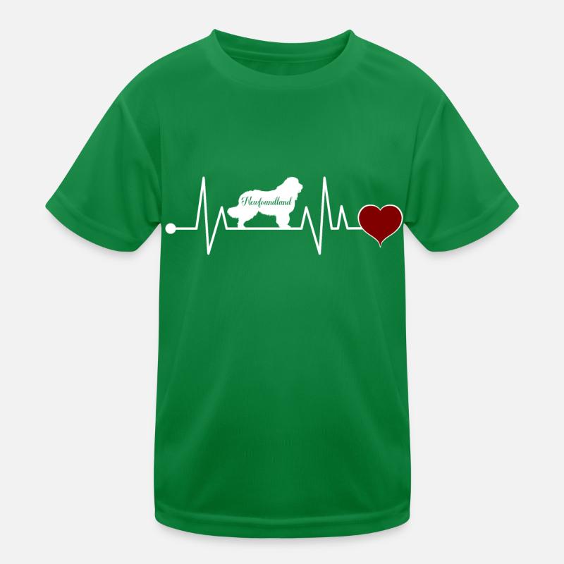 Neufundländer Herzschlag Geschenk Kinder Funktions-T-Shirt