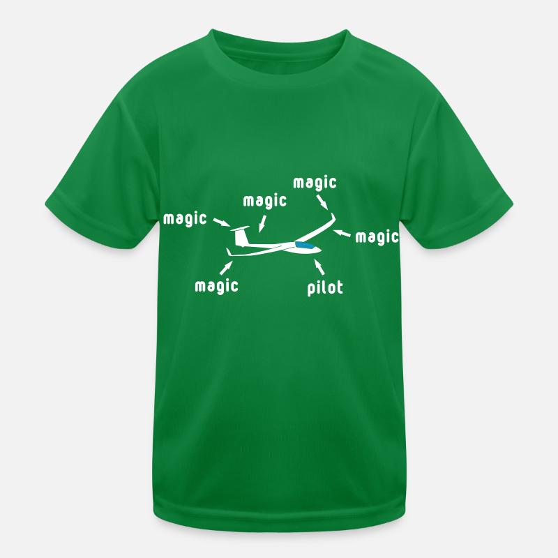 Magic glider pilot, glide glider pilot Kids Functional T-Shirt