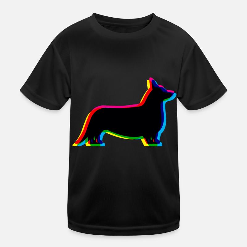 CMYK Welsh Corgi Cardigan Kinder Funktions-T-Shirt