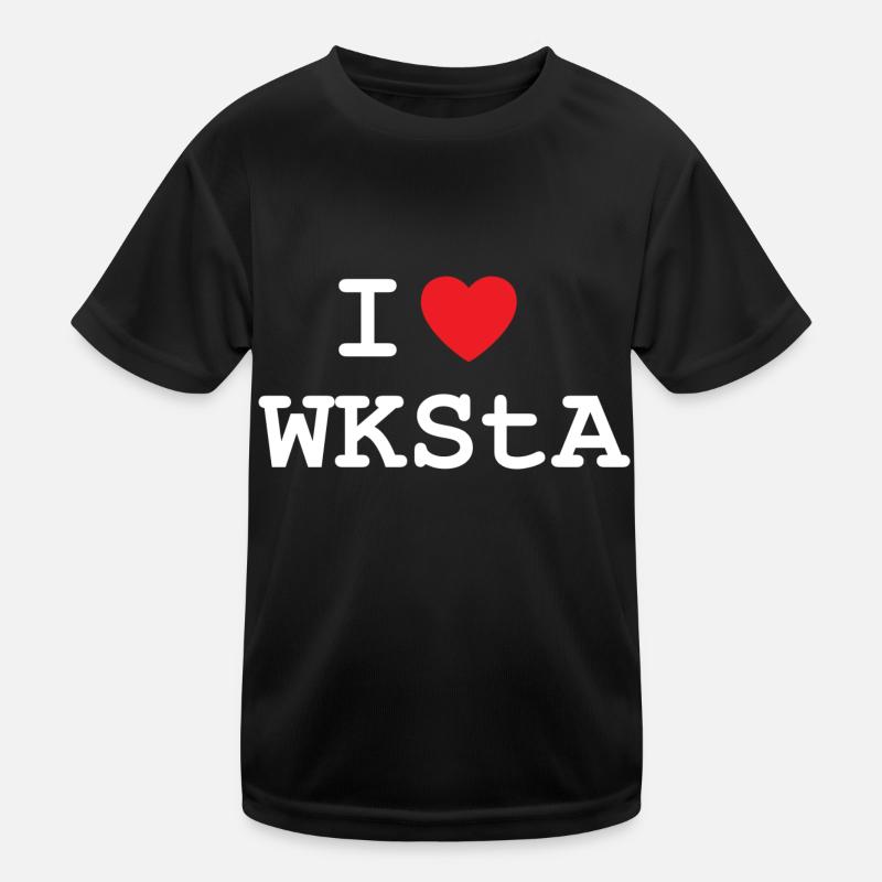 J’ADORE WKSTA T-Shirt Design en Blanc T-shirt sport Enfant