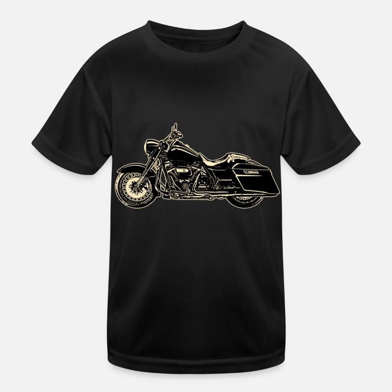 Minimalist Motorbike Kids Functional T-Shirt