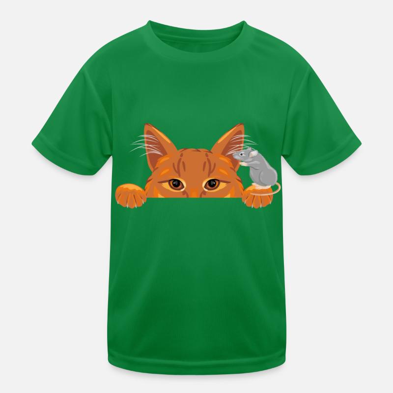 Une souris raconte des secrets à un chat roux T-shirt sport Enfant