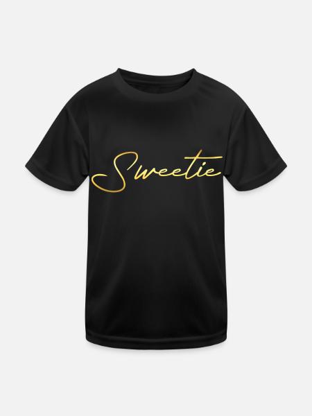 Sweetie gold - Kinder Funktions-T-Shirt - Schwarz