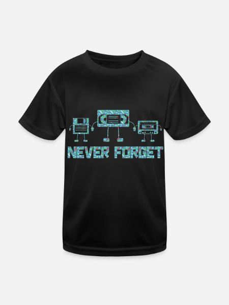 Music, Retro, Heavy Metal, Hard Rock, Punk, Vinyl, Pop - Kids Functional T-Shirt - black - Front