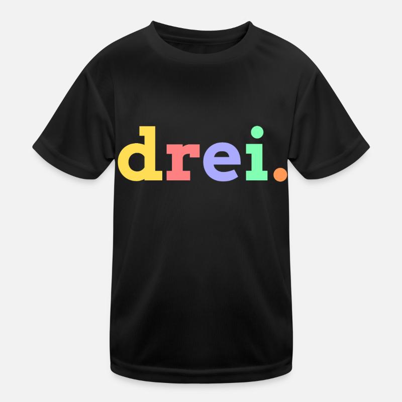 drei 3. Geburtstag Kinder Funktions-T-Shirt