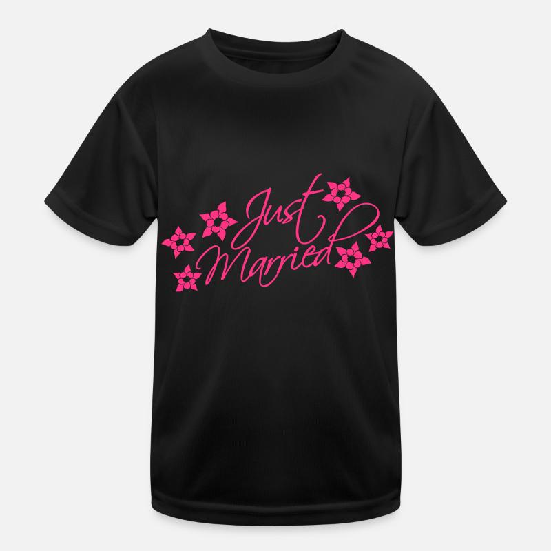Just Married T-shirt sport Enfant
