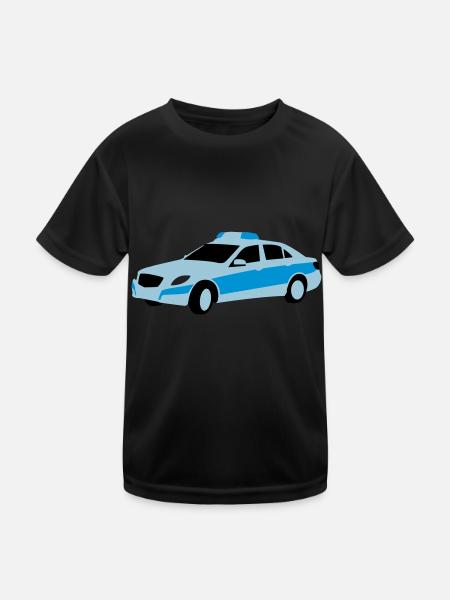 polizei - Kinder Funktions-T-Shirt - Schwarz