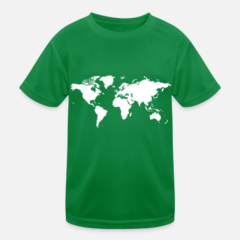 World map Kids Functional T-Shirt
