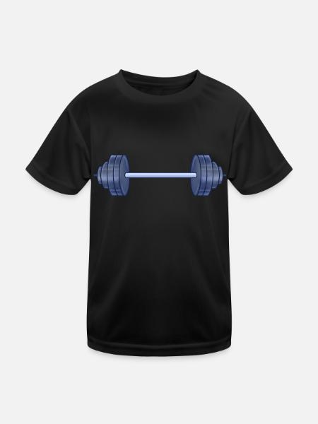Barbells - Kids Functional T-Shirt - black - Front