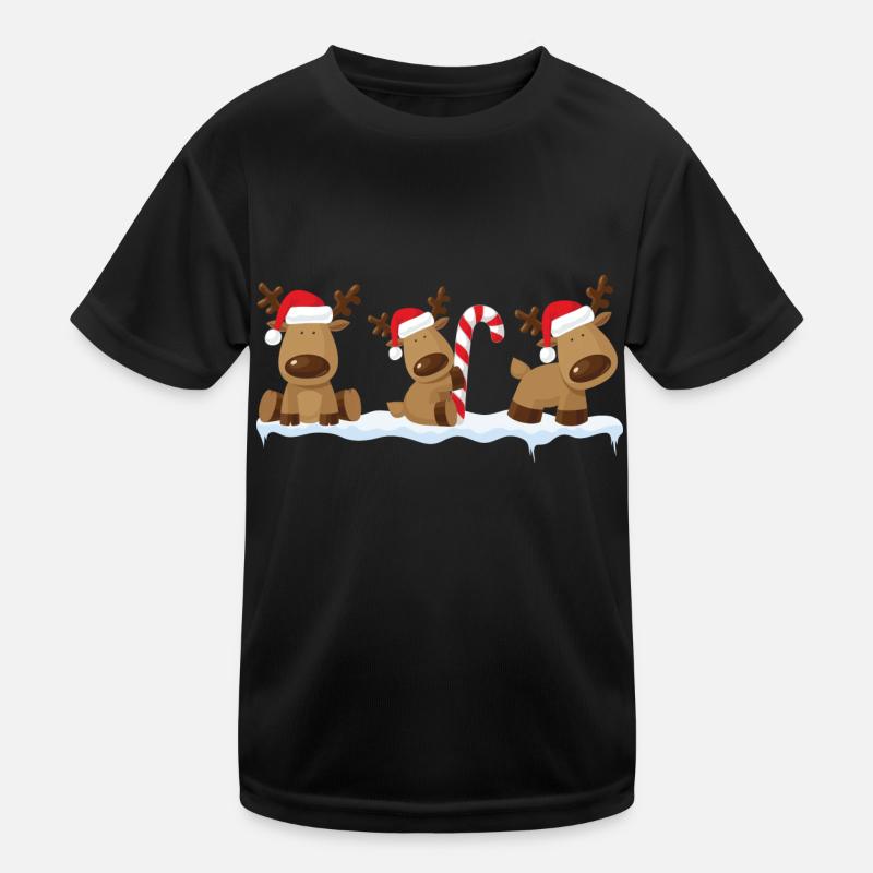 Weihnachtliche Rentiere Kinder Funktions-T-Shirt