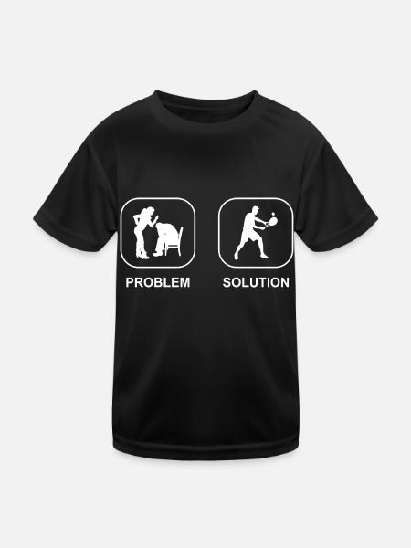 Tennisverein Tennis Tennisspieler Tennisschläger - Kinder Funktions-T-Shirt - Schwarz - Vorne