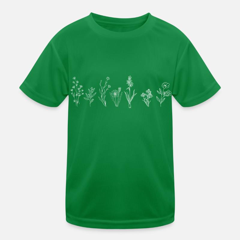 Wildblumen Kinder Funktions-T-Shirt