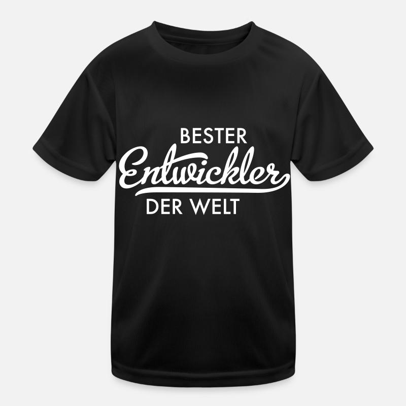 Bester Entwickler der Welt Kinder Funktions-T-Shirt