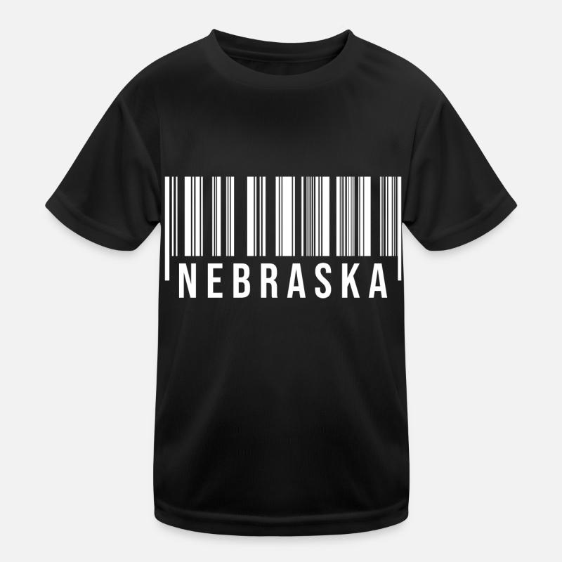 Nebraska Barcode Kids Functional T-Shirt