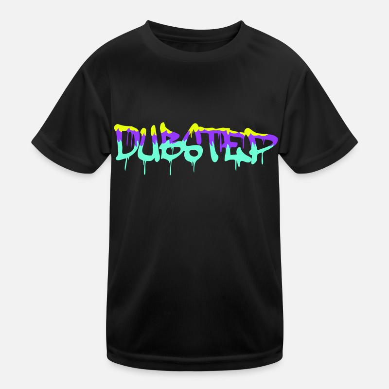 Dub Step Techno Musik Party Tropfen Graffiti Text Kinder Funktions-T-Shirt