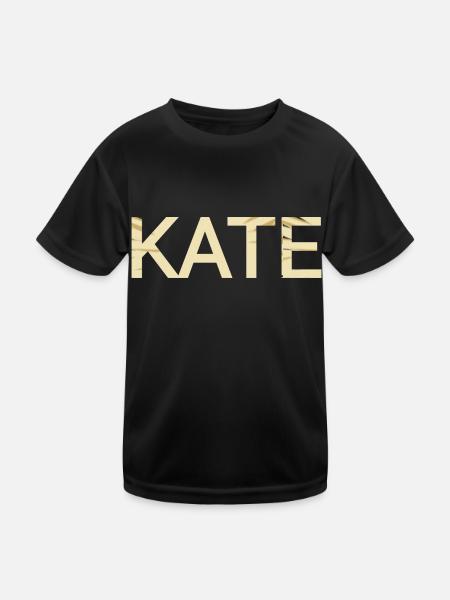 Kate - Kinder Funktions-T-Shirt - Schwarz - Vorne
