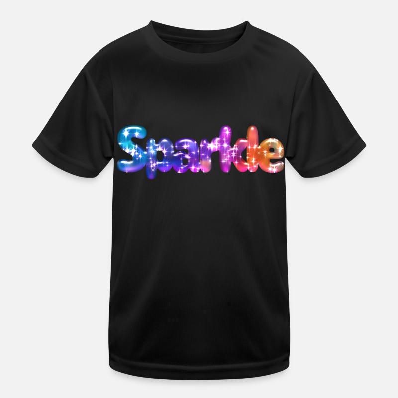 Effekt "Glitzernder Text" Kinder Funktions-T-Shirt