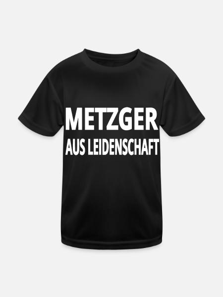 Metzger - Kinder Funktions-T-Shirt - Schwarz - Vorne