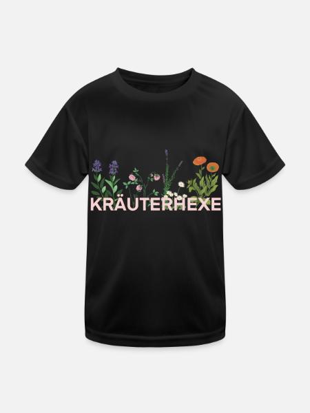 Kräuterhexe - Kinder Funktions-T-Shirt - Schwarz