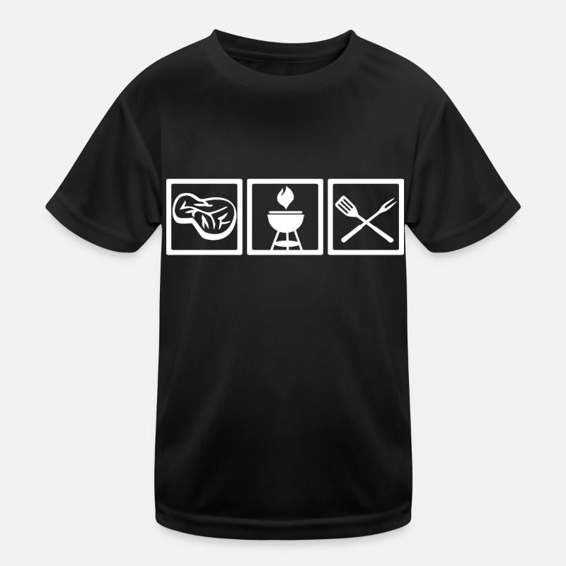 Grill Tripple - Grilling BBQ Steak Barbecue Kids Functional T-Shirt