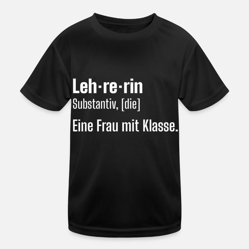 Beste Lehrerin Spruch Schule Eine Frau mit Klasse Kinder Funktions-T-Shirt