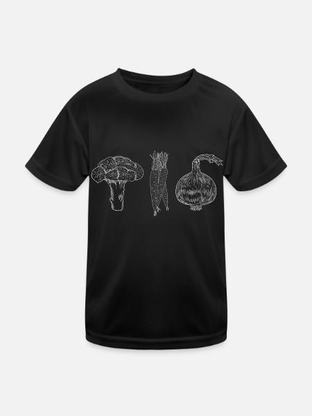 agriculture légume minimaliste cool - T-shirt sport Enfant - noir - Devant