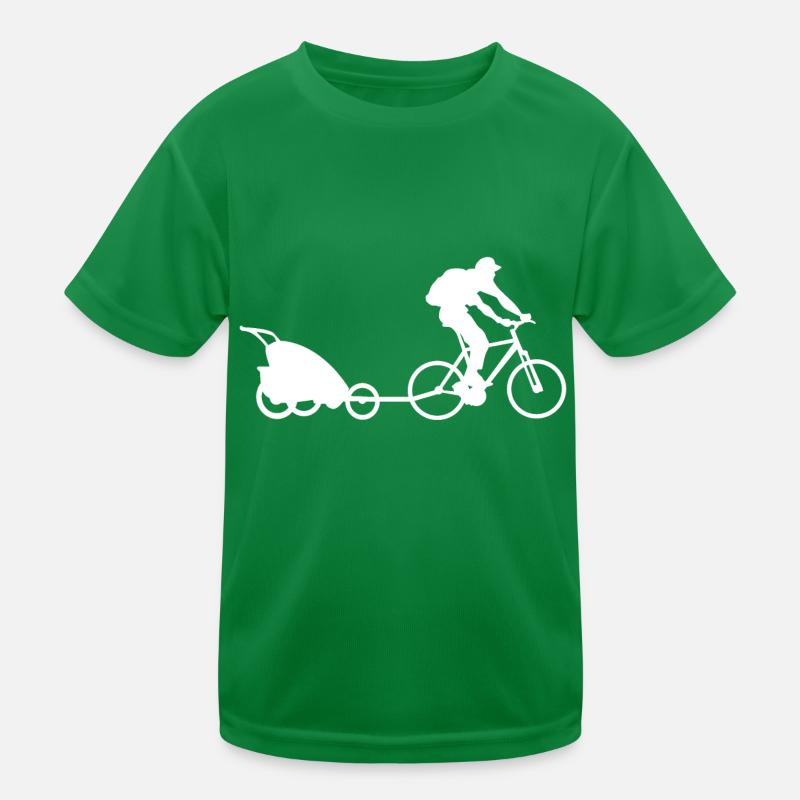 Conducteur de vélo Papa Poussette Pendentif Cadeau T-shirt sport Enfant