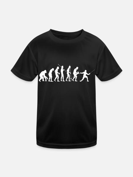 fencing funny funny fencing saying martial arts - Kids Functional T-Shirt - black - Front