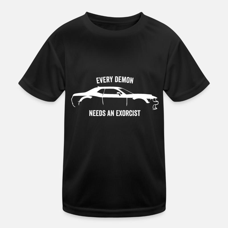 CHALLENGER DÄMON SLOGAN - Kinder Funktions-T-Shirt - Schwarz
