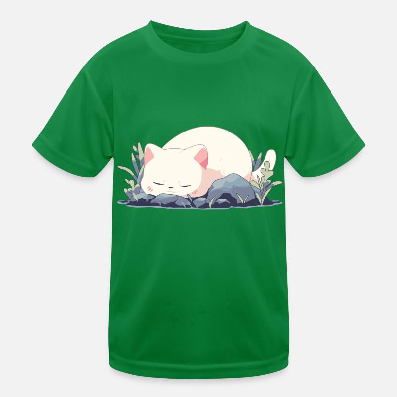 Chat endormi T-shirt sport Enfant