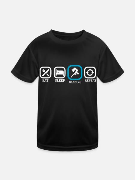 Dancing Dance Music - Kids Functional T-Shirt - black