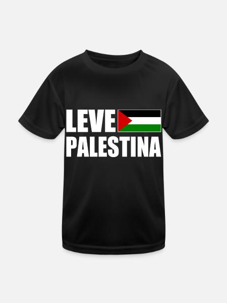 Leve palestina - Kids Functional T-Shirt - black - Front