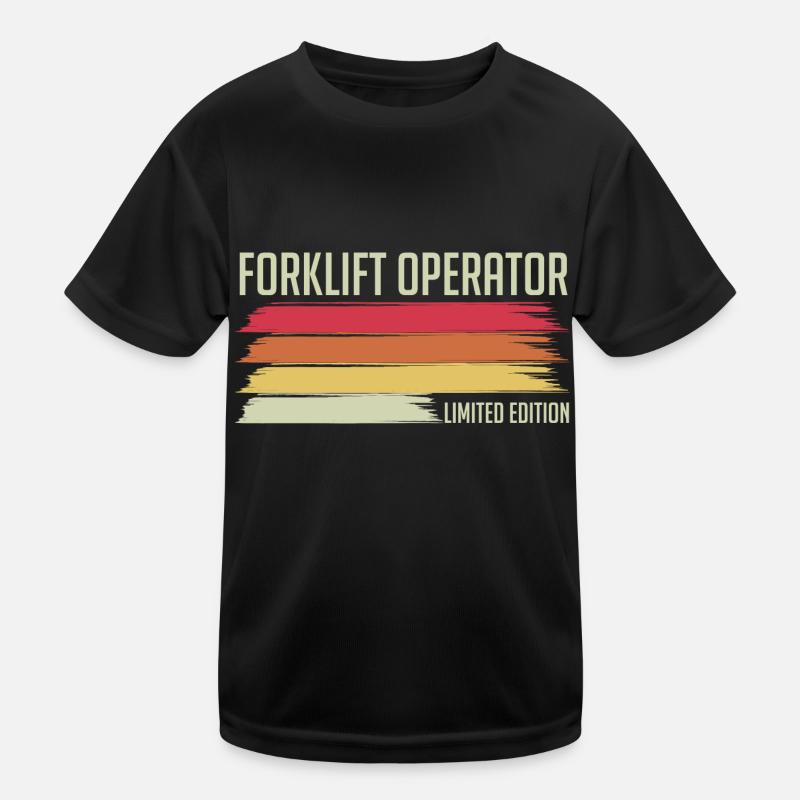 Retro Forklift Driver Forklift Operator Limited Ed Kids Functional T-Shirt