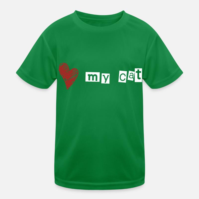 J’adore mon chat T-shirt sport Enfant