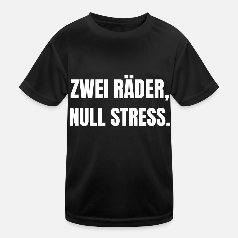 Zwei Räder, Null Stress. Kinder Funktions-T-Shirt