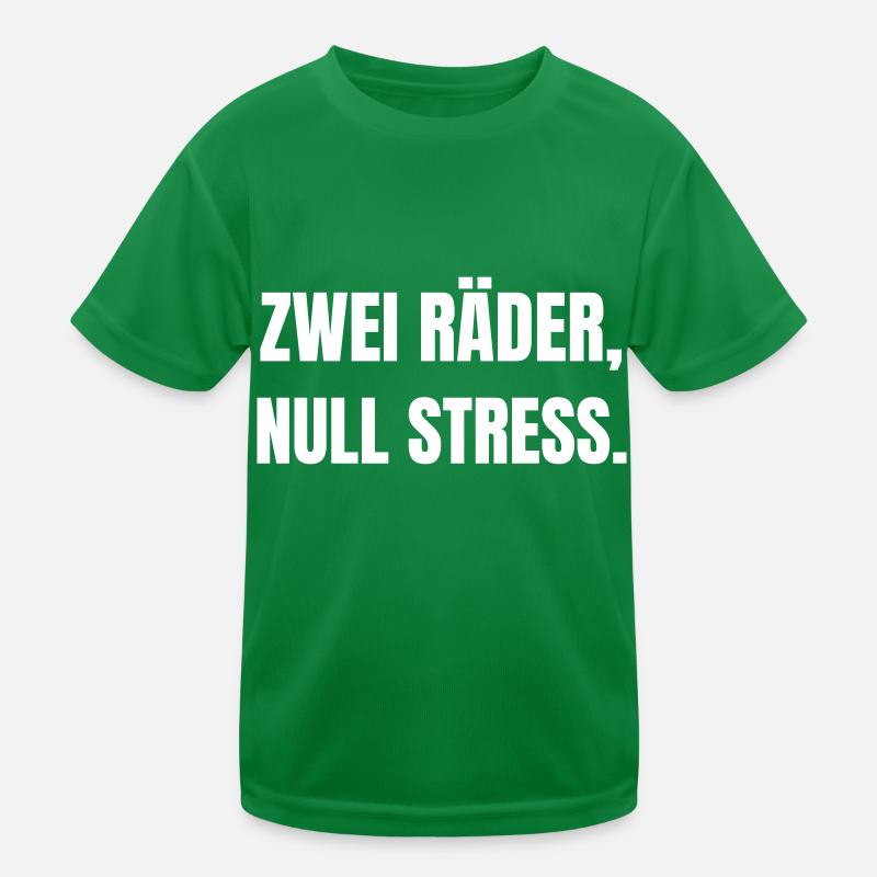 Two wheels, zero stress. Kids Functional T-Shirt