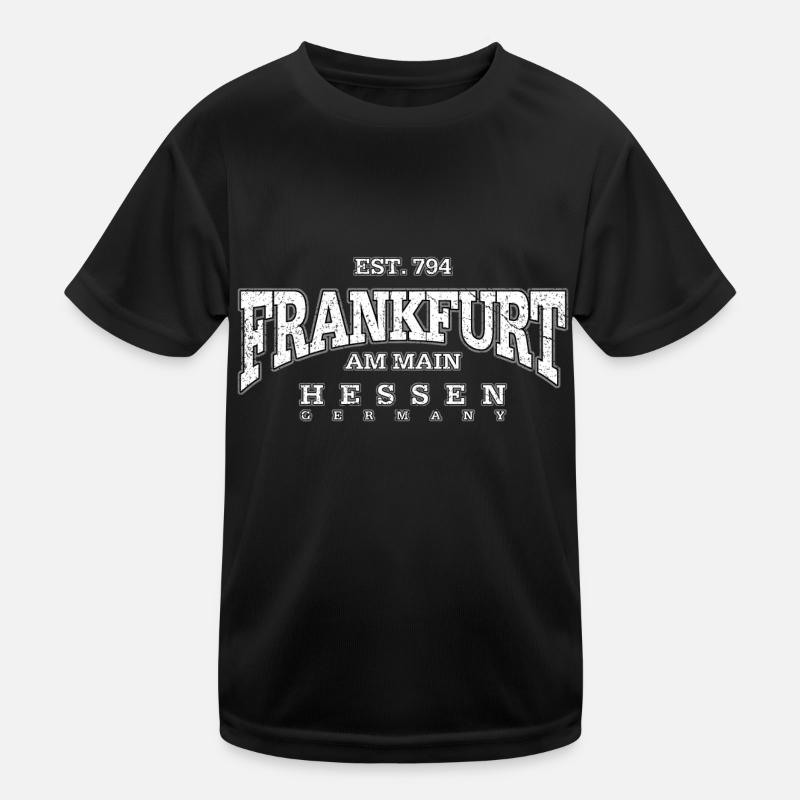 Frankfurt am Main (white oldstyle) Kinder Funktions-T-Shirt