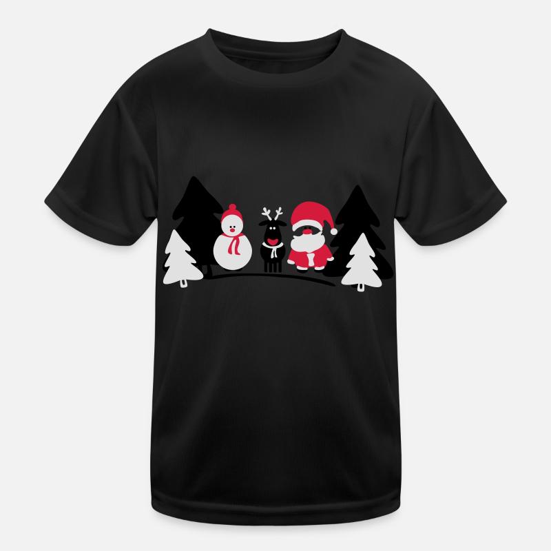 Weihnachts Crew 2 - Kinder Funktions-T-Shirt - Schwarz