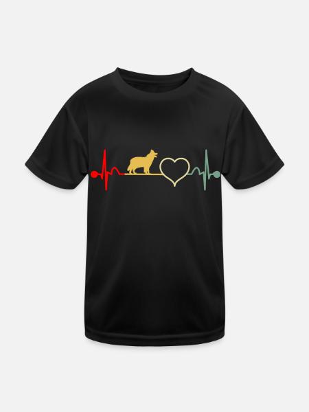 Chodsky Pes Chien de berger bohémien Battement de cœur - T-shirt sport Enfant - noir - Devant