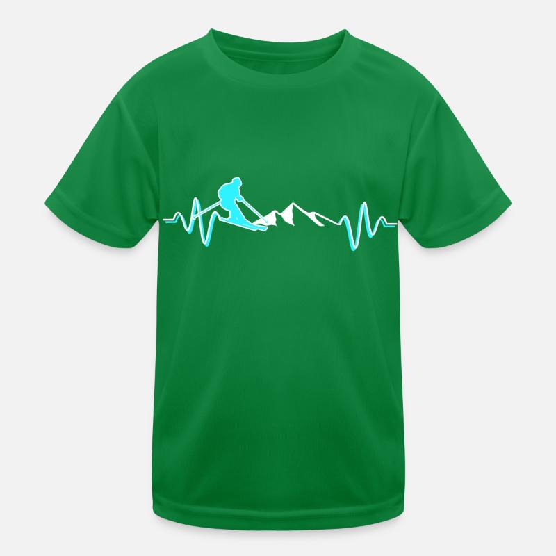 skifahrer Kinder Funktions-T-Shirt