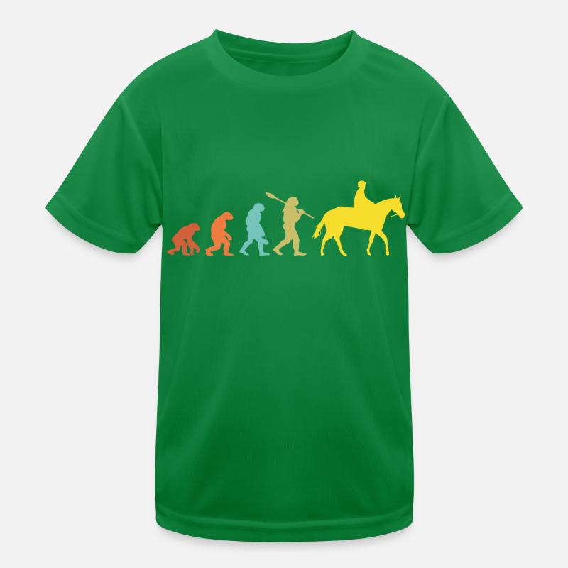 Vintage Evolution Cavalier De Cheval Cadeau T-shirt sport Enfant