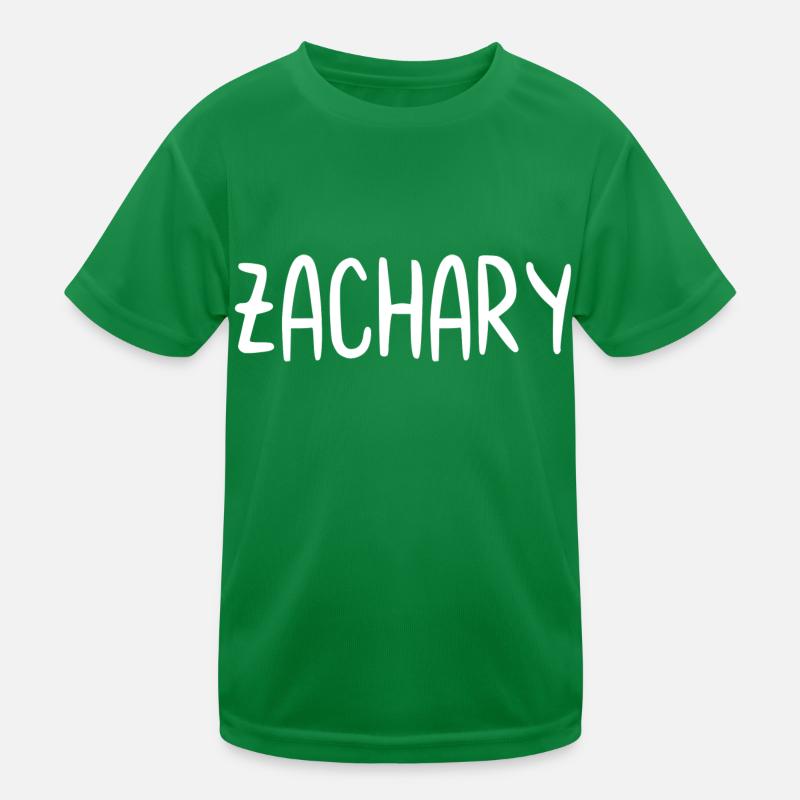Zachary Custom Name Schriftart Text Geburtstag Kinder Funktions-T-Shirt