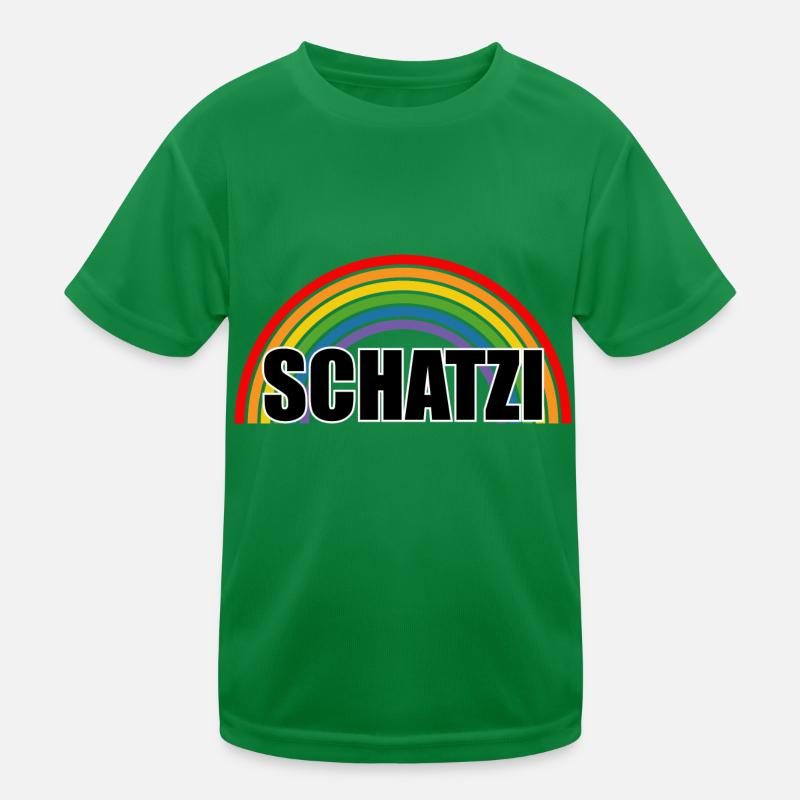 Regenbogen Schatzi Kinder Funktions-T-Shirt