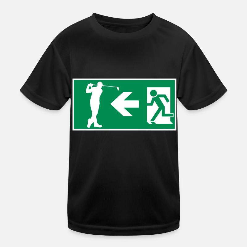Emergency exit to golf course Golf Hobby Design Kids Functional T-Shirt